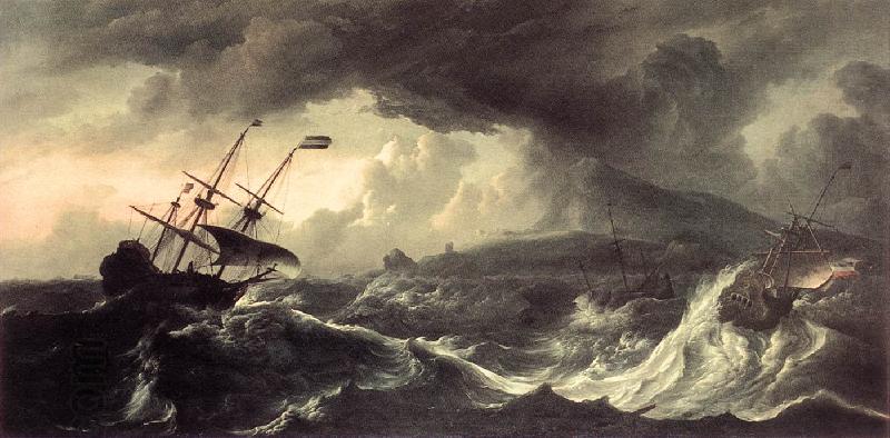 BACKHUYSEN, Ludolf Ships Running Aground in a Storm  hh